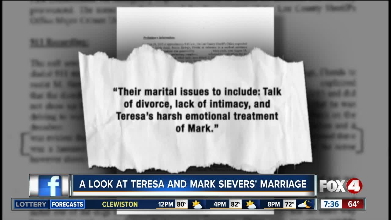 What was Teresa and Mark Sievers' marriage like?