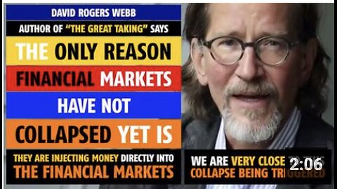 The ONLY reason financial markets have not collapsed, they are injecting money into the markets