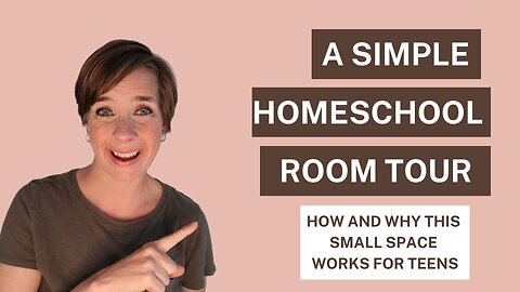 Homeschool Room Tour || Simple Homeschool Space || Homeschooling Middle School and High School