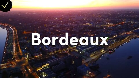 Bordeaux City at Night - La Cite Du Vin - Drone Footage - Cinematic 4k Virtual Tour