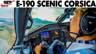 Full Cockpit Flight Ajaccio to Bastia on Corsica Island | TUI E-190