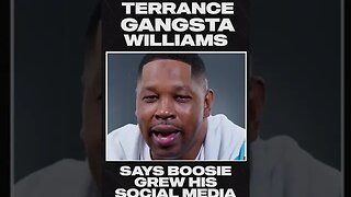 Terrance Gangsta Williams says Boosie helped grow his YouTube channel! Full interview out NOW!