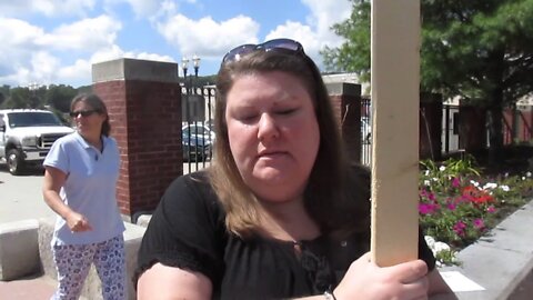 Sarah at the planned parenthood protest 8 22 15 fitchburg