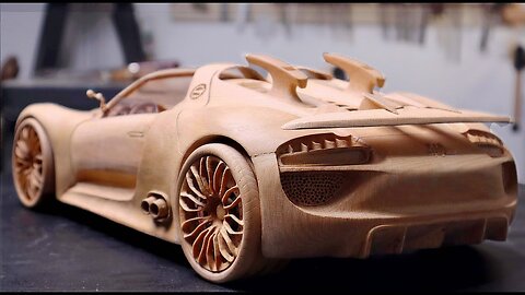 How to Make a Wooden Car Porsche 918 out of wood