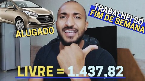 QUANTO EU FAÇO TRABALHANDO DE UBER SÓ FINAL DE SEMANA COM CARRO ALUGADO NA MOVIDA Uber, 99pop