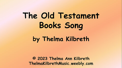 Old Testament Books Song