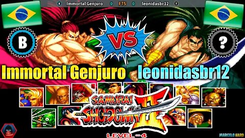 Samurai Shodown II (Immortal Genjuro Vs. leonidasbr12) [Brazil Vs. Brazil]