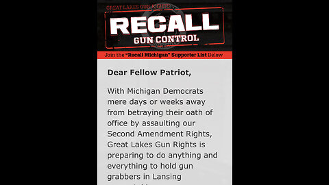 Recall Gun Control, Michigan 2/21/23