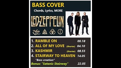 Bass cover LED ZEPPELIN _ Chords, Lyrics, Videos +special bonus