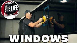 Installing European RV Windows & Skylights in our Van Hool Bus Conversion!