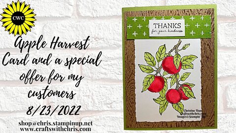 Special offer for my customers and lets make a card using Apple Harvest!