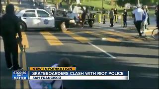 Skaters and police clash in the streets of San Francisco