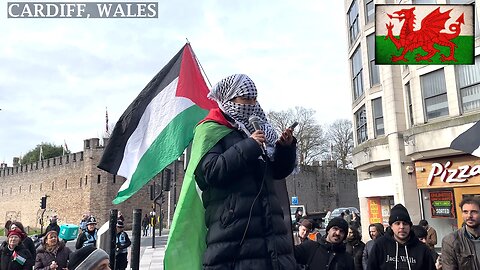 Pro-PS Protesters, Speech Queen Street Cardiff South Wales☮️
