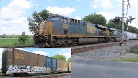 CSX Q331 Autorack/Manifest Mixed Freight Train from Sterling, Ohio August 14, 2021