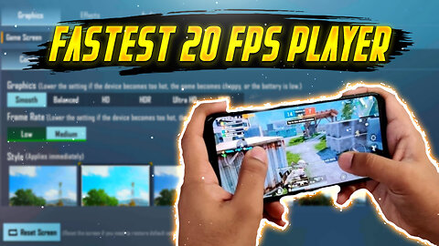 Bgmi fastest 20 FPS Player | Bgmi montage