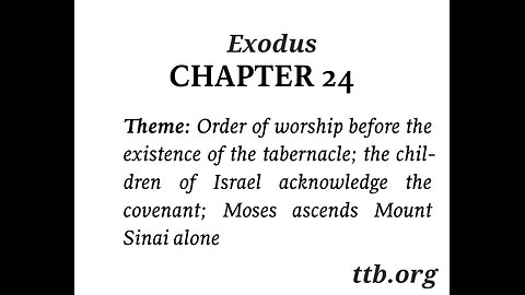 Exodus Chapter 24 (Bible Study)