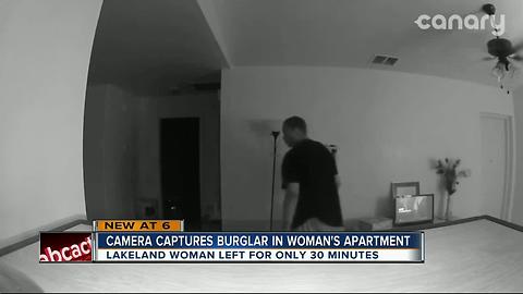 Camera captures burglar in woman's apartment