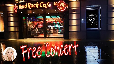 outside HARD ROCK CAFE in the rain enjoying a mock NEFFEX Concert - 20 new copyright free music hits