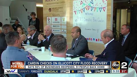 Sen. Cardin checks on Ellicott City flood recovery