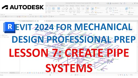REVIT MECHANICAL DESIGN PROFESSIONAL CERTIFICATION PREP: CREATE PIPE SYSTEMS