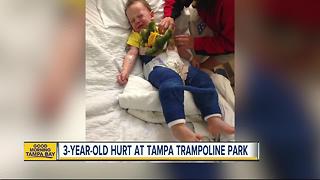 3-year-old boy in body cast for jumping on trampoline at Tampa park