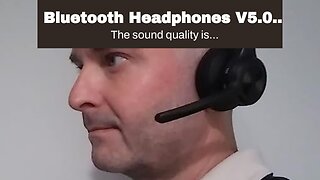 Bluetooth Headphones V5.0, EKVANBEL Wireless Headphones with Noise Cancelling Microphone, On Ea...
