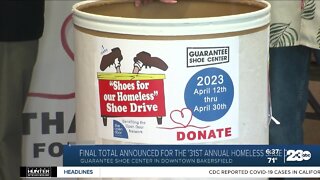 Final total announced for 31st Annual Homeless Shoe Drive