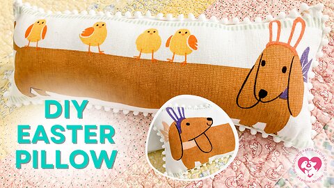 Easter DIY - Dachshund Lumbar Pillow
