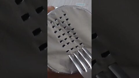 Extremely Satisfying Act of Piercing Through Aluminum Foil with Fork by Oddly Satisfying