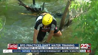 BFD practices swift water training at Hart Park