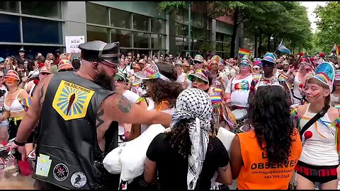 BREAKING: Free Palestine protesters block Philly Pride Parade (From JGM's PF, See Description Box)