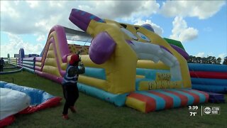 World’s largest bounce house inflates in Sarasota