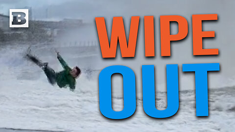 WIPE OUT! Monster Waves from Storm Ciaran SWEEP Pedestrians