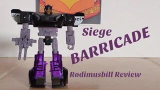 Transformers Siege BARRICADE Deluxe War For Cybertron Trilogy Review