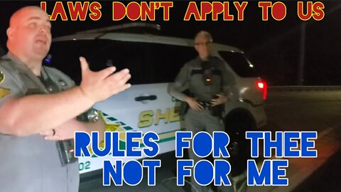 LAWS DON'T APPLY TO US. RULES FOR THEE NOT FOR ME. Collier County Sheriff's Department. Florida.