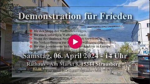 06.04.2024 Demo für Frieden und Freiheit in Strausberg - Brandenburg