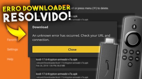 Como RESOLVER ERRO “An unknown error has occurred. Check your URL and...” no FIRE TV STICK da AMAZON