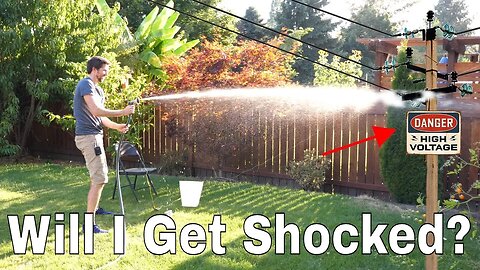 Will I Get Shocked If I Spray a 3,000 Volt Power Line With Water? Can Electricity Travel Upstream?