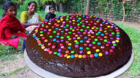 ALL TYPE BISCUIT CAKE | Homemade Chocolate Cake Recipe | Biggest Cake Making in Village Style