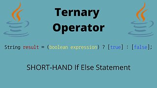Short Hand If-Else Statements in Java (Ternary Operator)