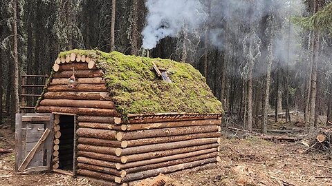 Log Cabin Build TIMELAPSE ~ Start to Finish | Building Alone For 30 Days