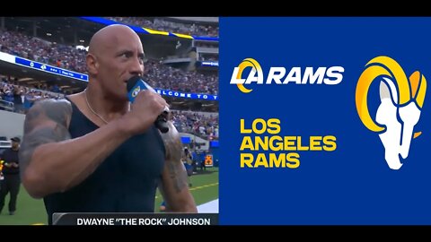 I'll Endorse Anything for Fame & Change DWAYNE JOHNSON Appears at NFL Season Opener for LA RAMS