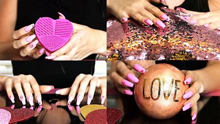 ASMR No Talking Tapping & Scratching | Long Nails, My Top Triggers for Sleep, Pretty in Pink!!