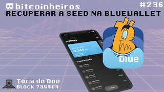 Recuperação da BlueWallet no modo Offline Airgap PSBT