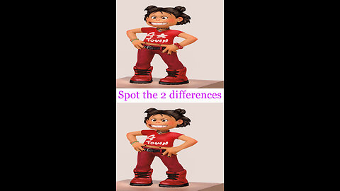 Turning red- find 2 differences - #shorts #rumbleshorts #puzzlegame #short