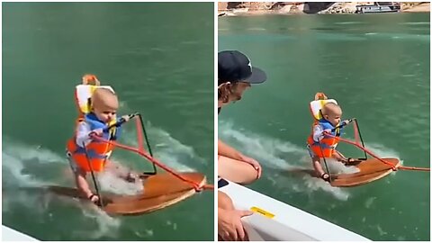 Watch as this Little One Rides the Surf like a Pro!"