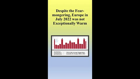 July 2022 in Europe Was Not Exceptionally Warm
