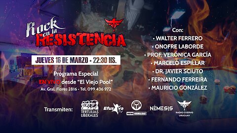 Rock en la RESISTENCIA - Cadena de MEDIOS de la RESISTENCIA desde "El Viejo Pool" [16.03.2023]