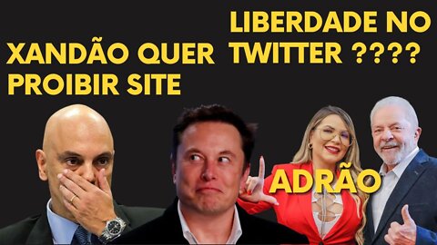 Liberdade no TWITTER, Lula a referência, XANDÃO QUER PROIBIR SITE.