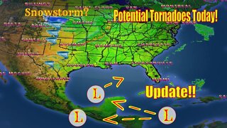 Tornadoes, Large Hail, Damaging Winds, Potential Snowstorm & Tropical Update! - The WeatherMan Plus